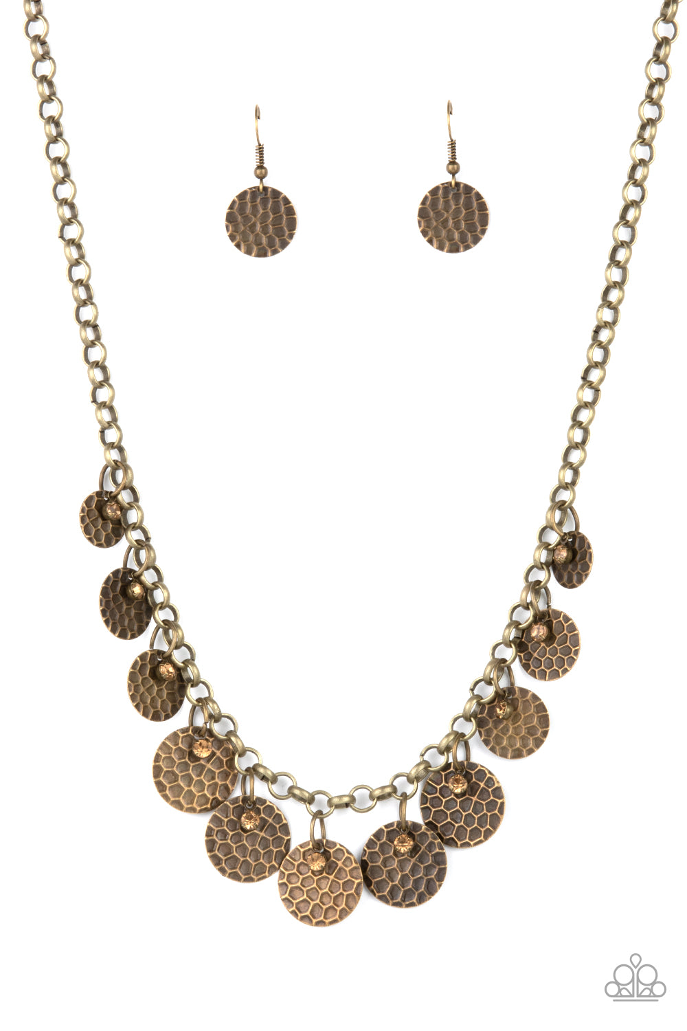 Paparazzi Necklaces - Delightfully Dappled - Brass