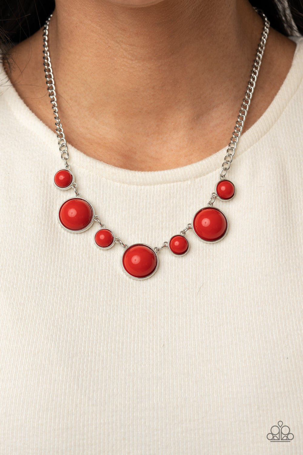 Paparazzi Necklaces - Prismatically POP-tastic - Red