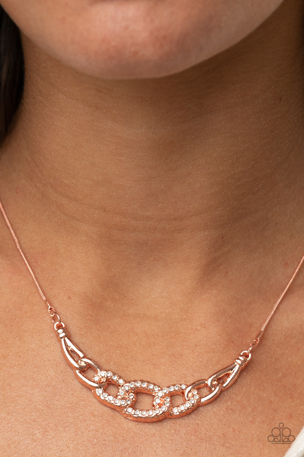 Paparazzi Necklaces - Knot In Love - Copper