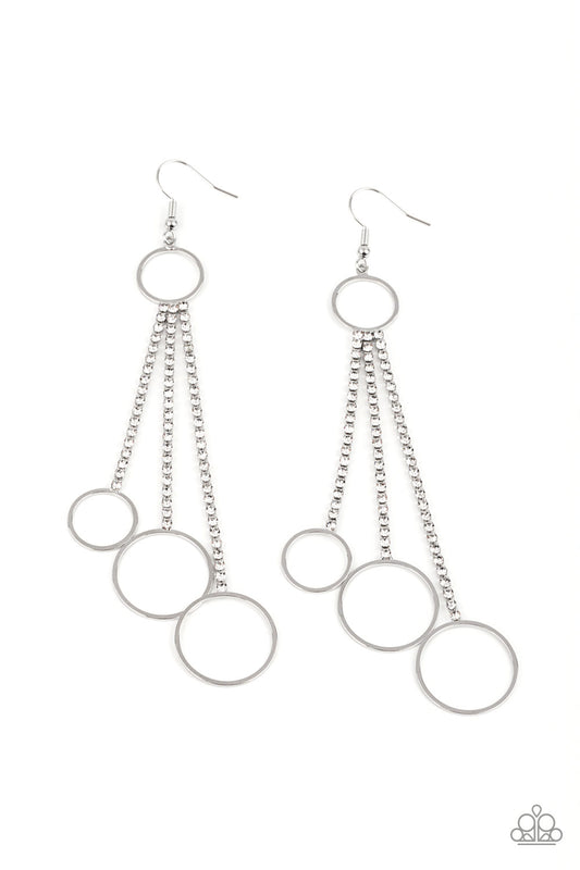 Paparazzi Earrings - Demurely Dazzling - White