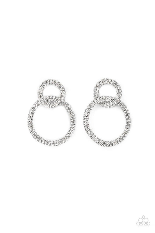 Paparazzi Earrings - Intensely Icy - Black