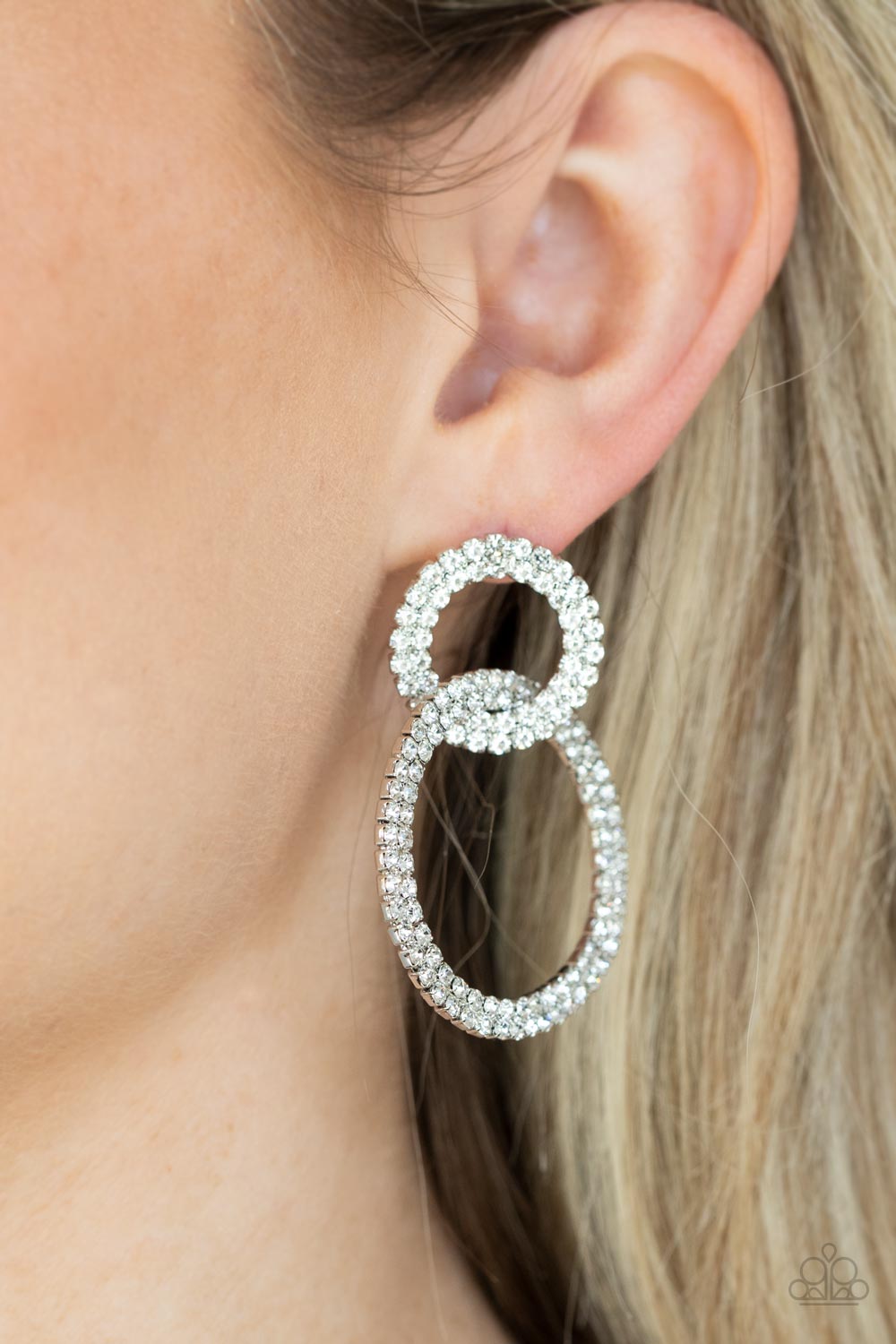 Paparazzi Earrings - Intensely Icy - White