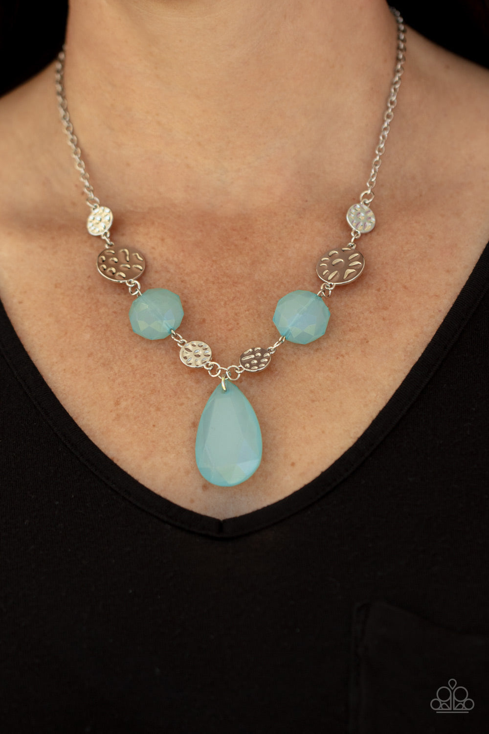 Paparazzi Necklaces - Dew What You Wanna Dew - Blue