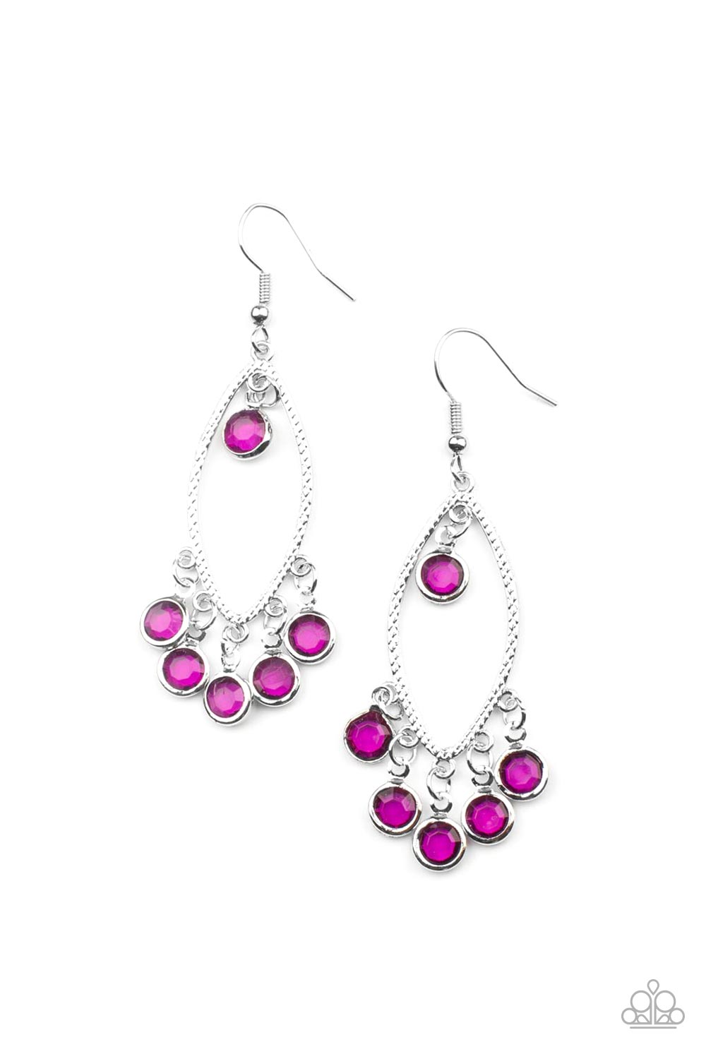 Paparazzi Earrings - Glassy Grotto - Purple