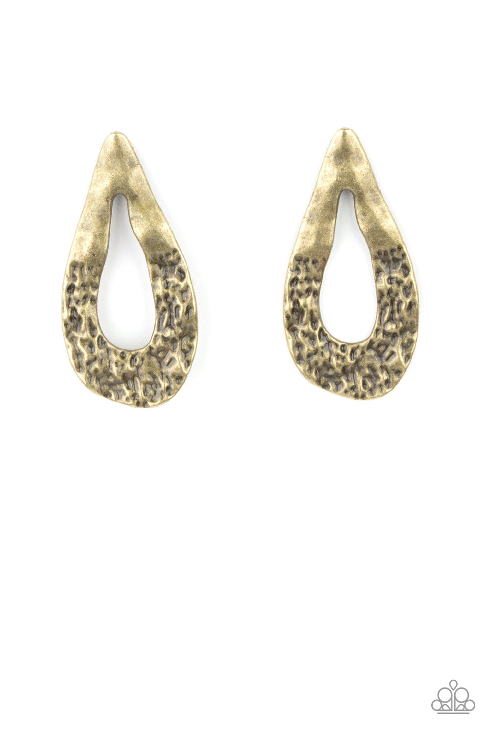 Paparazzi Earrings - Industrial Antiquity - Brass