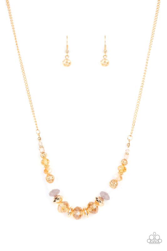 Paparazzi Necklaces - Turn Up The Tea Lights - Gold