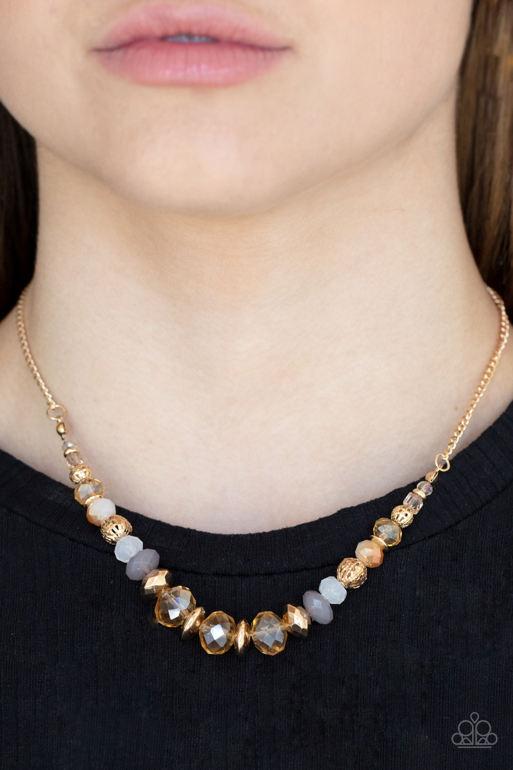 Paparazzi Necklaces - Turn Up The Tea Lights - Gold