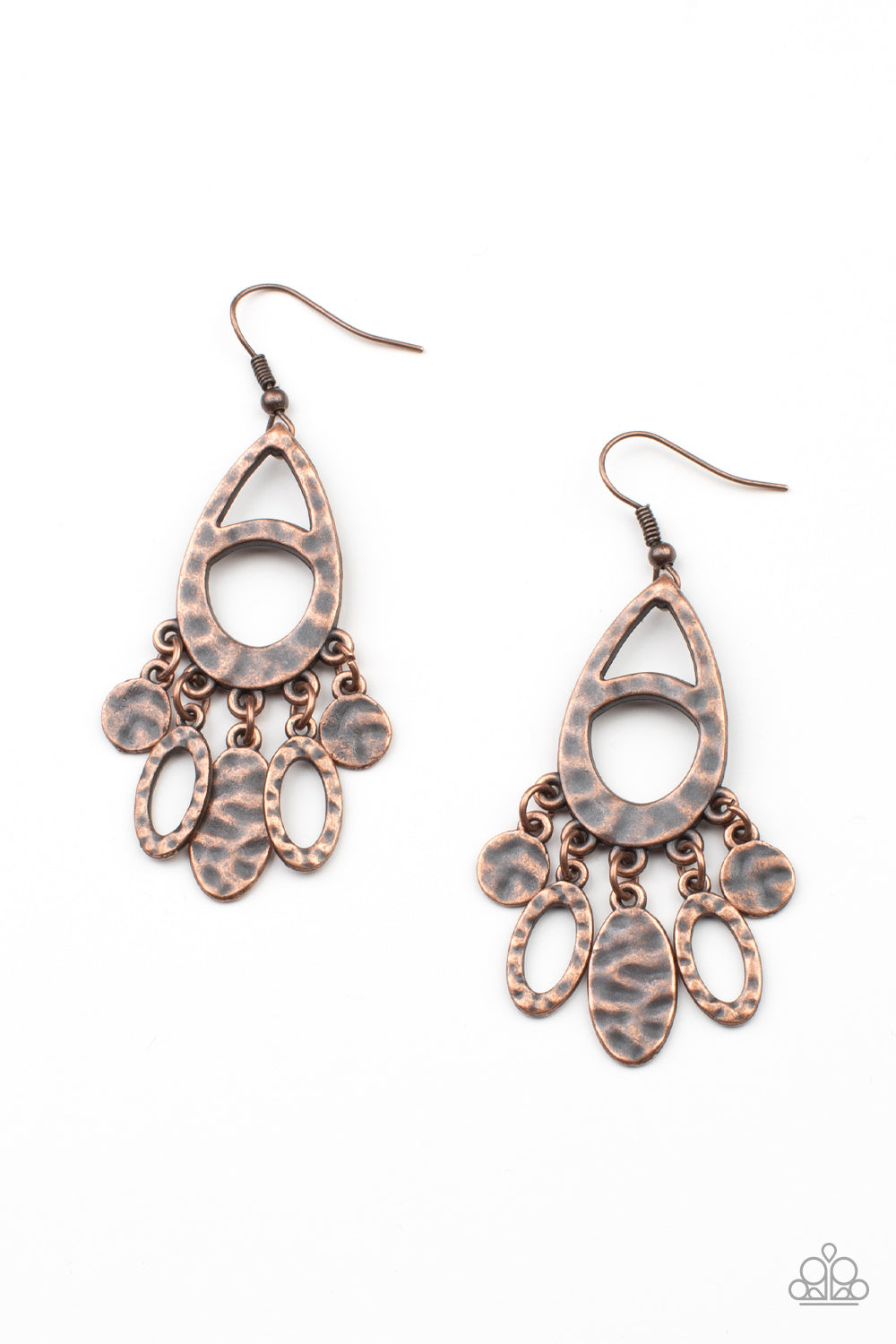 Paparazzi Earrings - Plains Jane - Copper