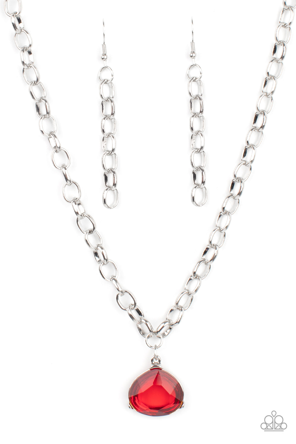 Paparazzi Necklaces - Gallery Gem - Red