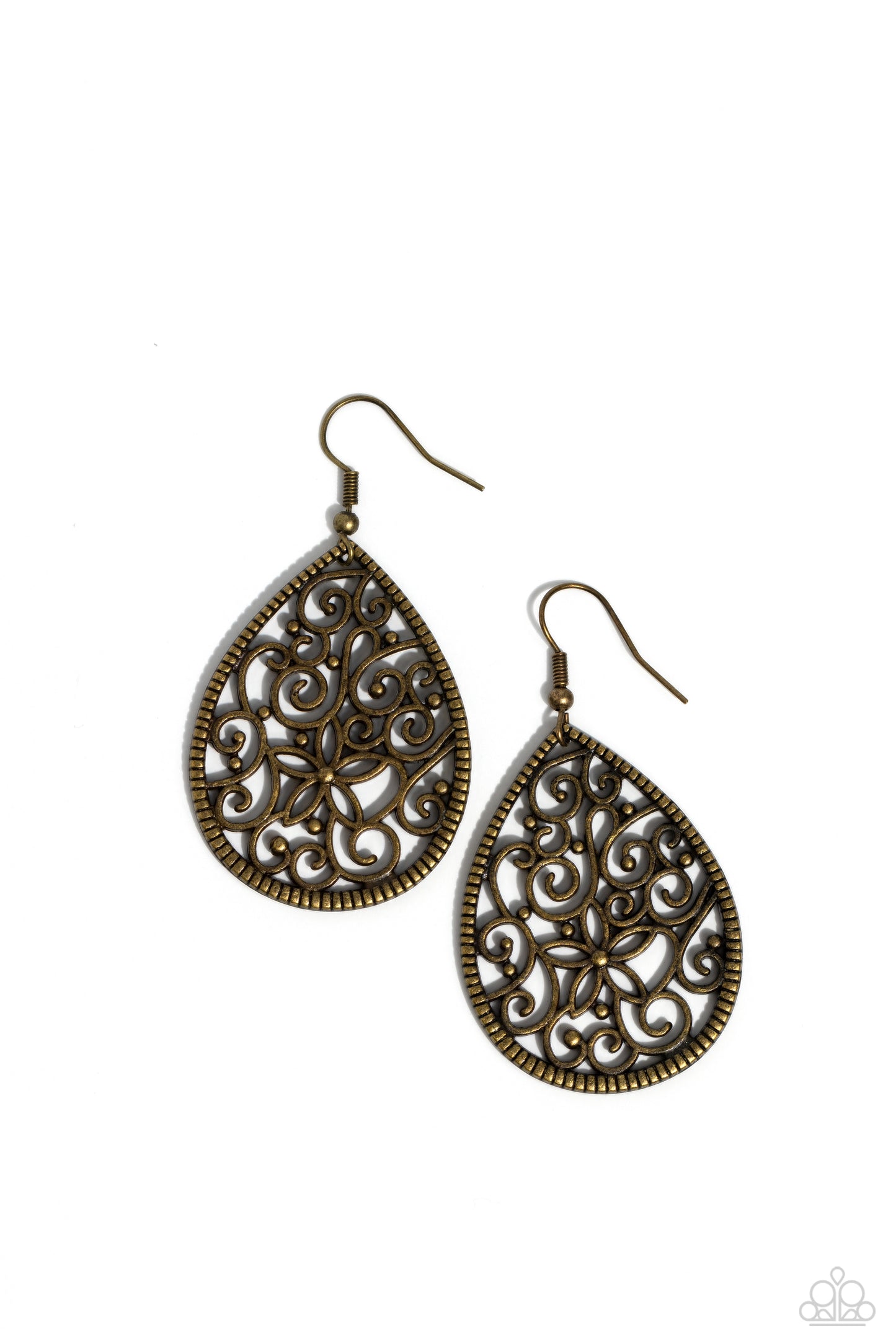 Paparazzi Earrings -Tour de Garden - Brass