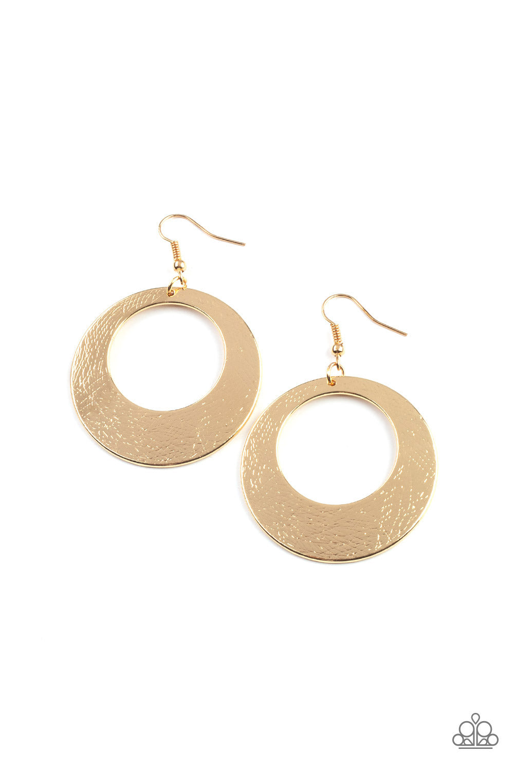 Paparazzi Earrings - Outer Plains - Gold