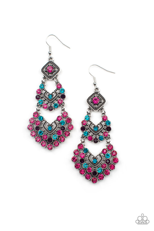Paparazzi Earrings - All For The Glam - Multi