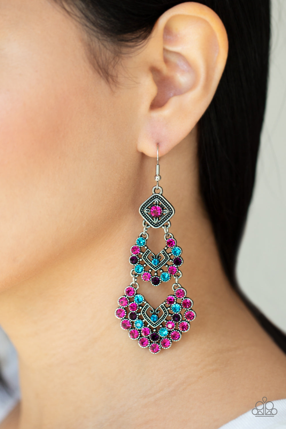Paparazzi Earrings - All For The Glam - Multi