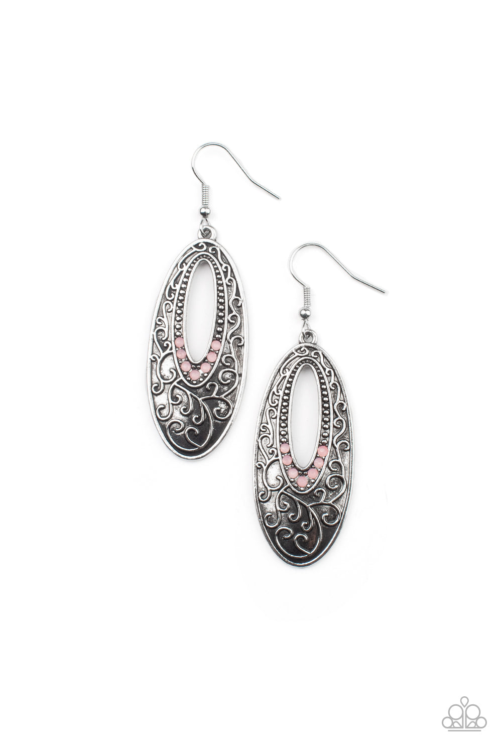 Paparazzi Earrings - Fairytale Flora - Pink