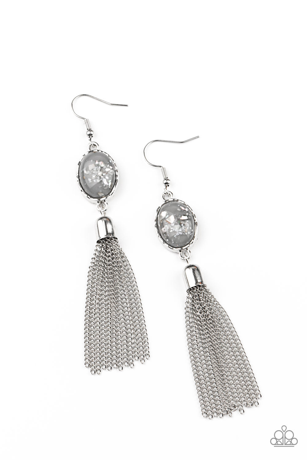 Paparazzi Earrings - Oceanic Opalescence - Silver