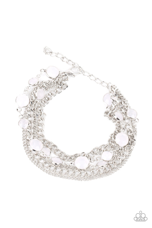 Paparazzi Bracelets - Glossy Goddess - White