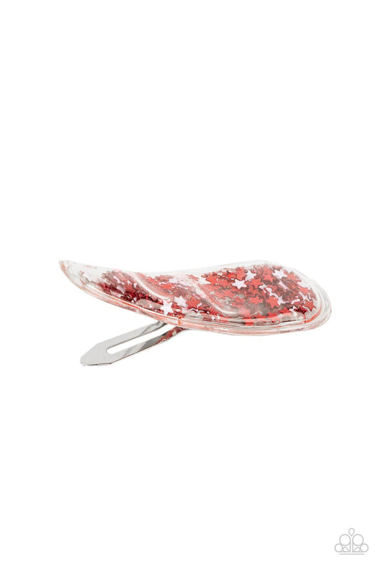 Paparazzi Hair Accessories - Ohm My Stars and Striped - Red