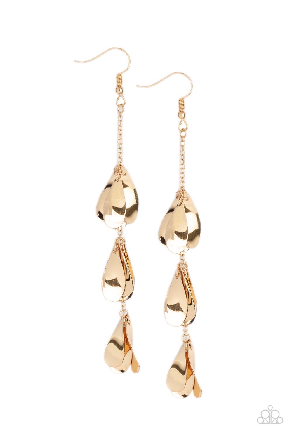 Paparazzi Earrings - Arrival Chime - Gold