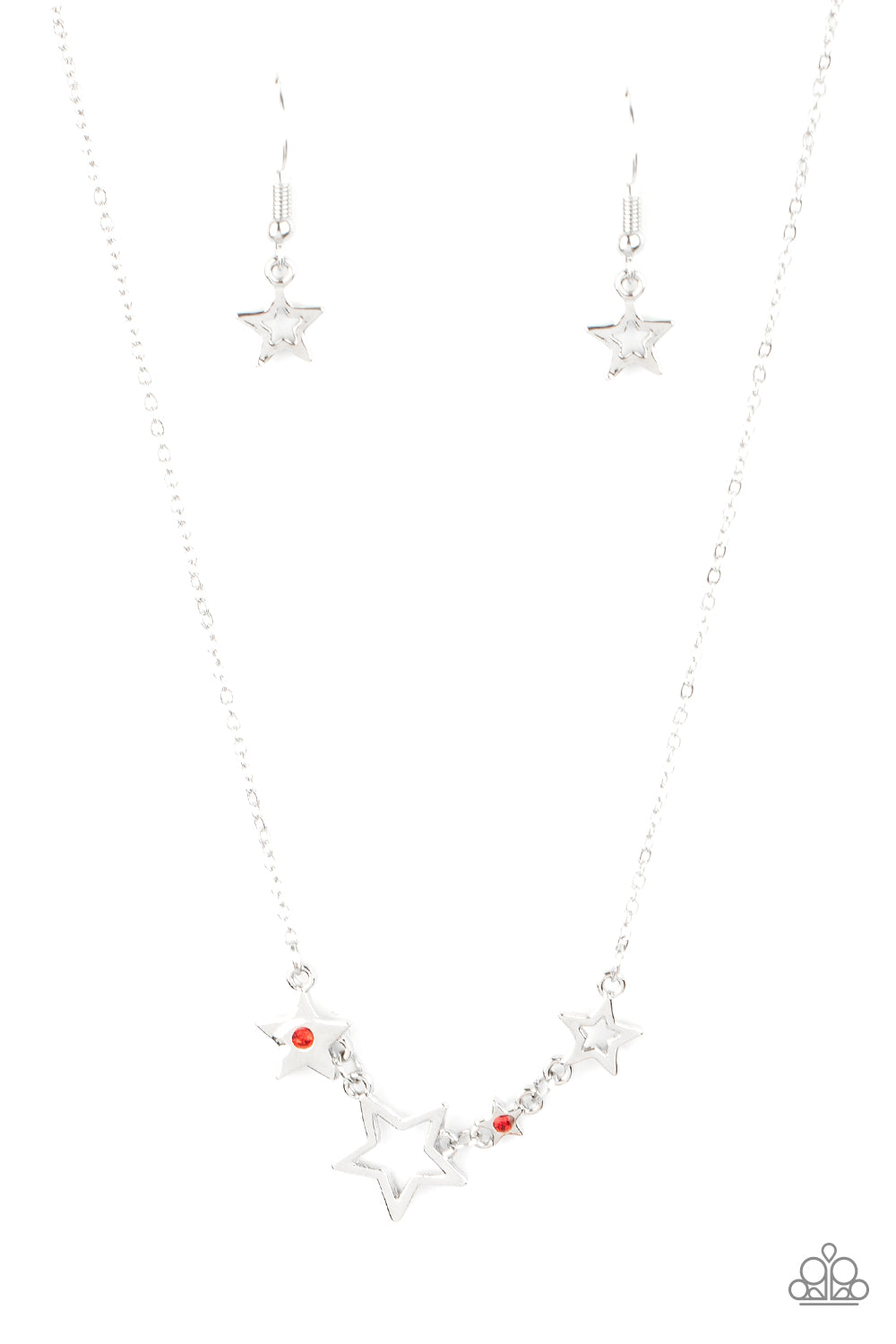 Paparazzi Necklaces - Proudly Patriotic - Red