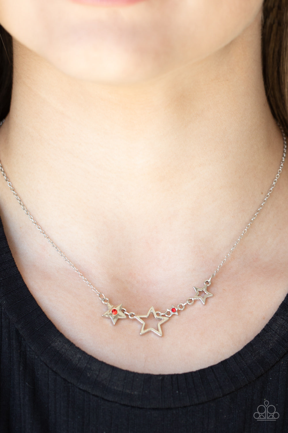 Paparazzi Necklaces - Proudly Patriotic - Red