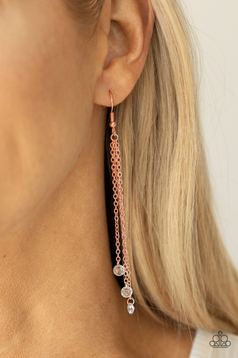 Paparazzi Earrings - Divine Droplets - Copper