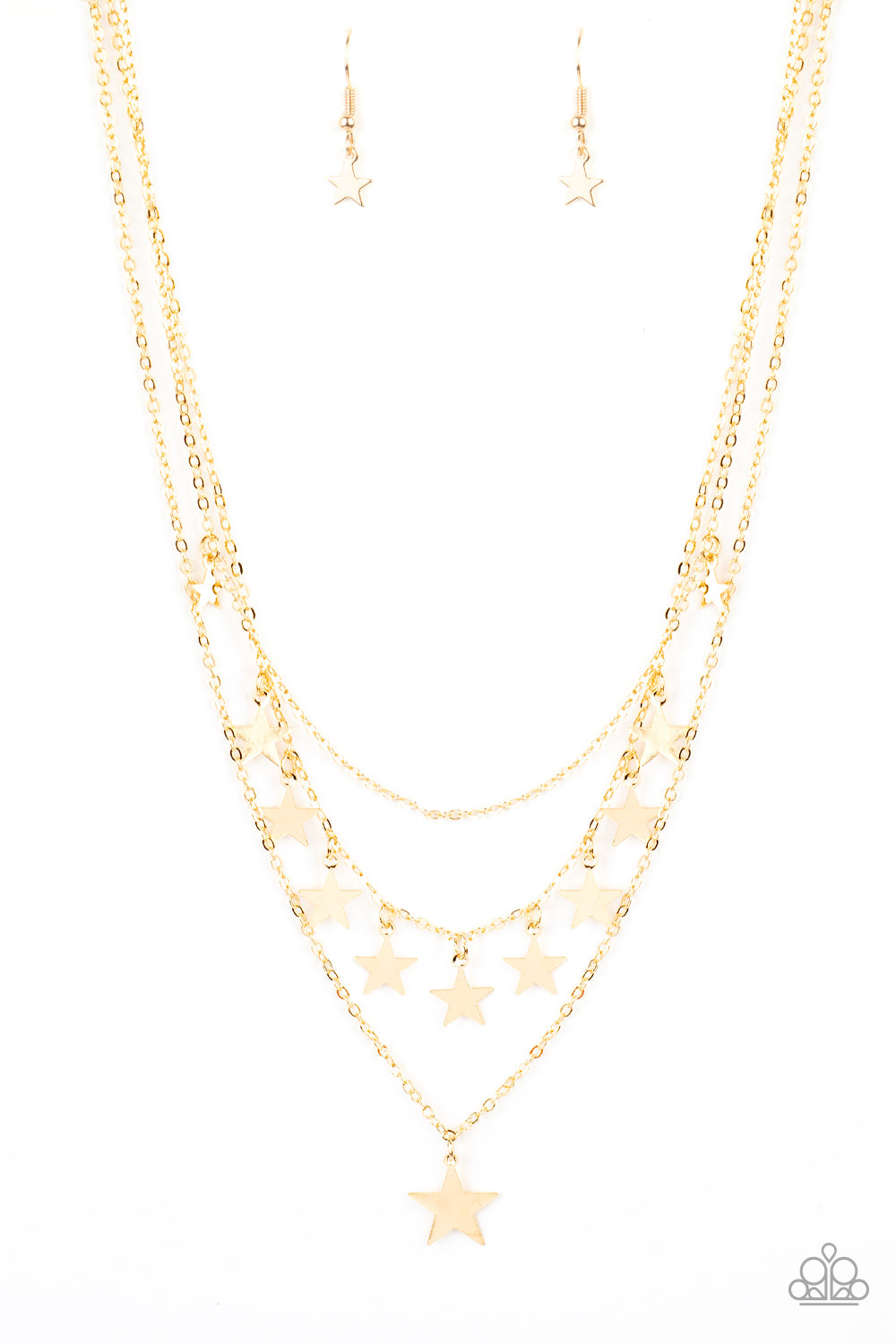 Paparazzi Necklaces - Americana Girl - Gold