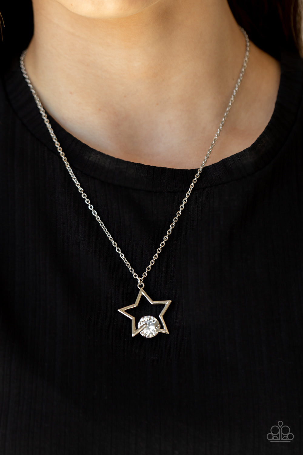 Paparazzi Necklaces - Starry Fireworks - White