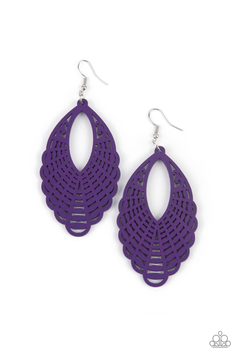Paparazzi Earrings - Tahiti Tankini - Purple
