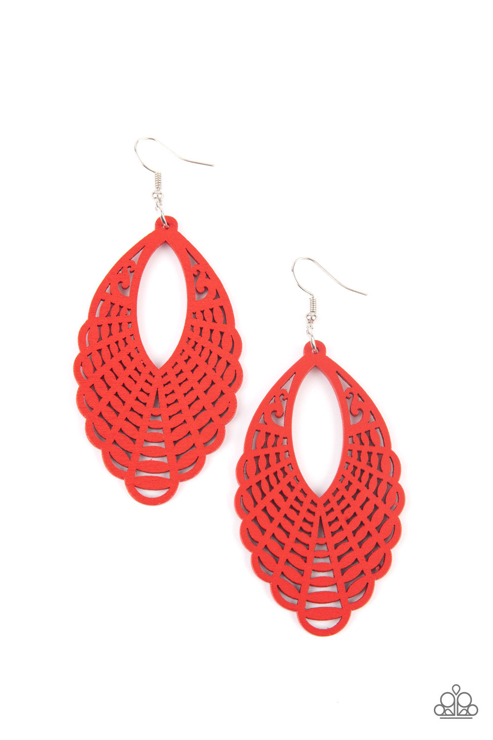 Paparazzi Earrings - Tahiti Tankini - Red