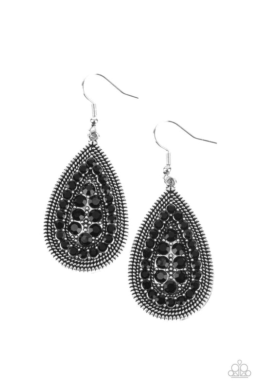 Paparazzi Earrings - Interstellar Idol - Black