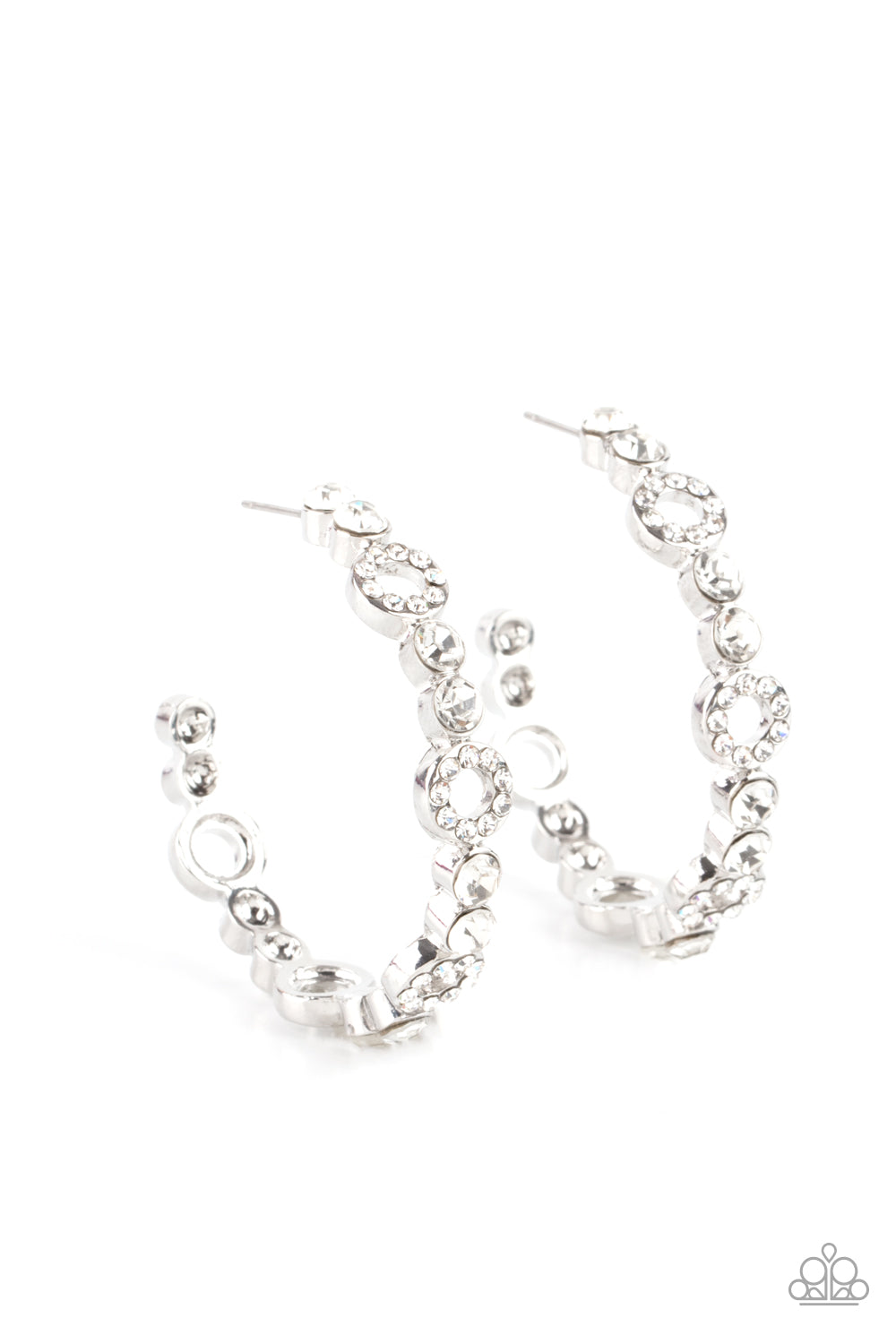 Paparazzi Earrings - Swoon-Worthy Sparkle - White