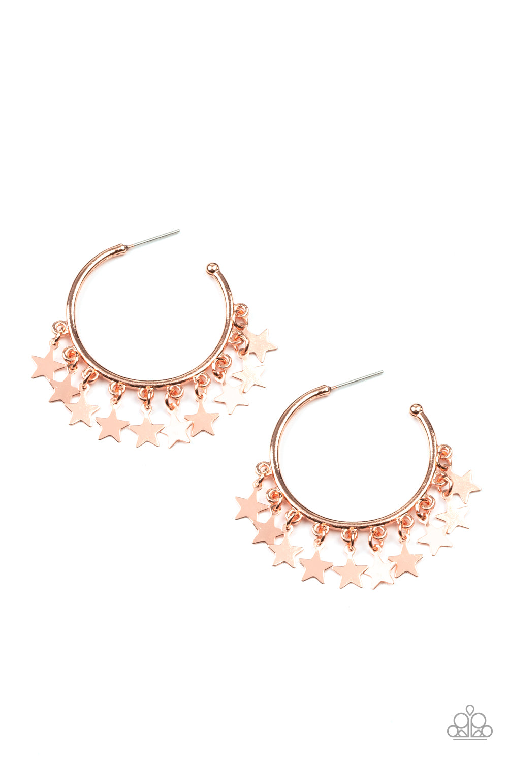 Paparazzi Earrings - Happy Independence Day - Copper