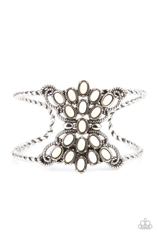 Paparazzi Bracelets - Pleasantly Plains - White