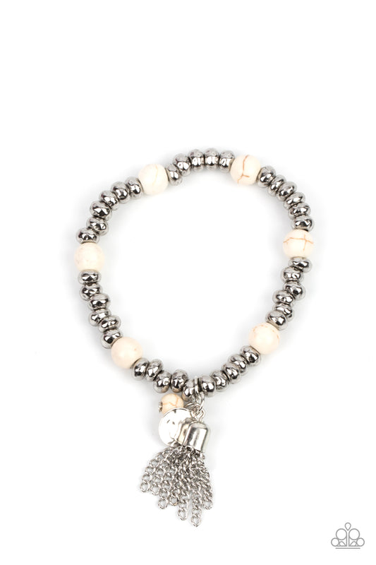 Paparazzi Bracelets - Whimsically Wanderlust - White