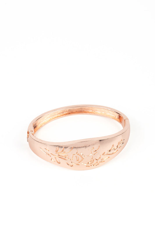 Paparazzi Bracelets - Fond of Florals - Rose Gold