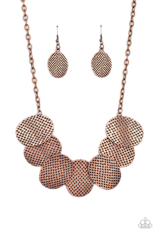 Paparazzi Necklaces - Industrial Wave - Copper