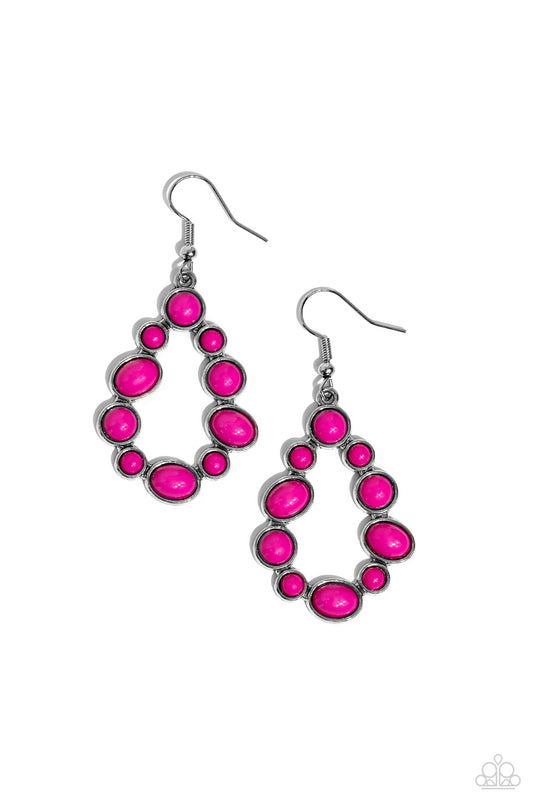 Paparazzi Earrings - POP-ular Party - Pink