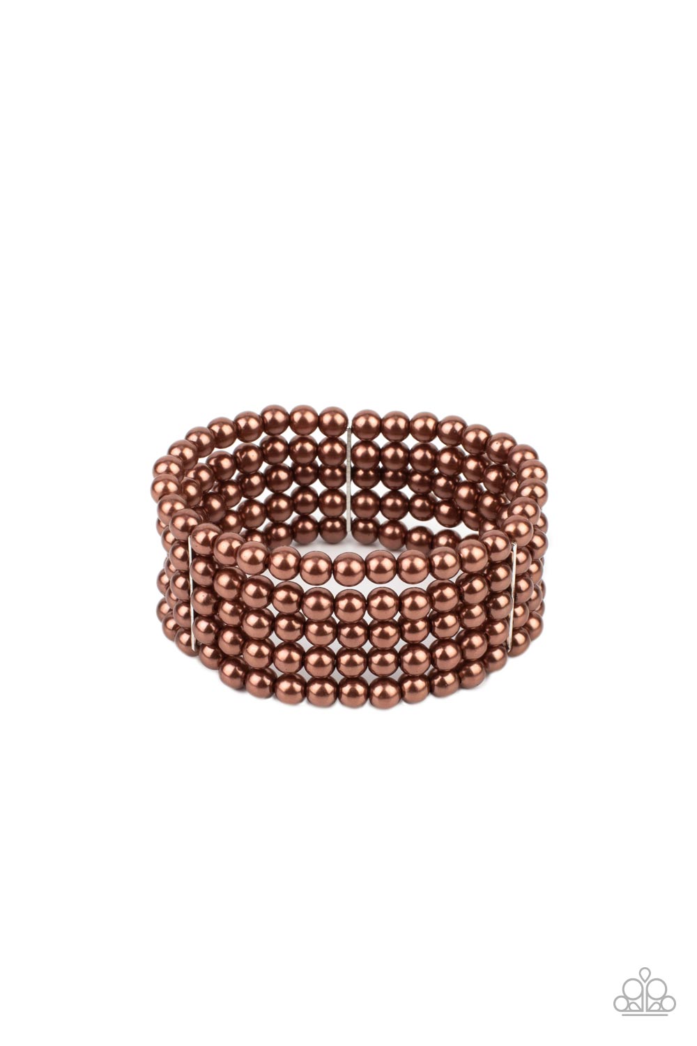 Paparazzi Bracelets - A Pearly Affair - Brown