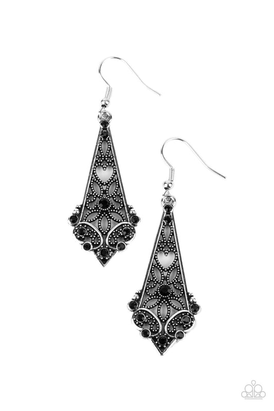 Paparazzi Earrings - Casablanca Charisma  - Black