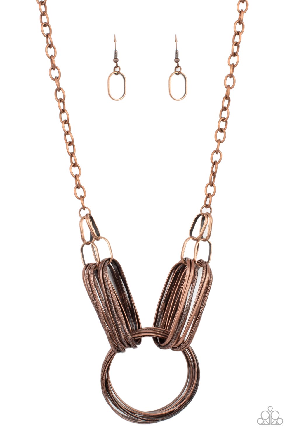 Paparazzi Necklaces - Lip Sync Links - Copper