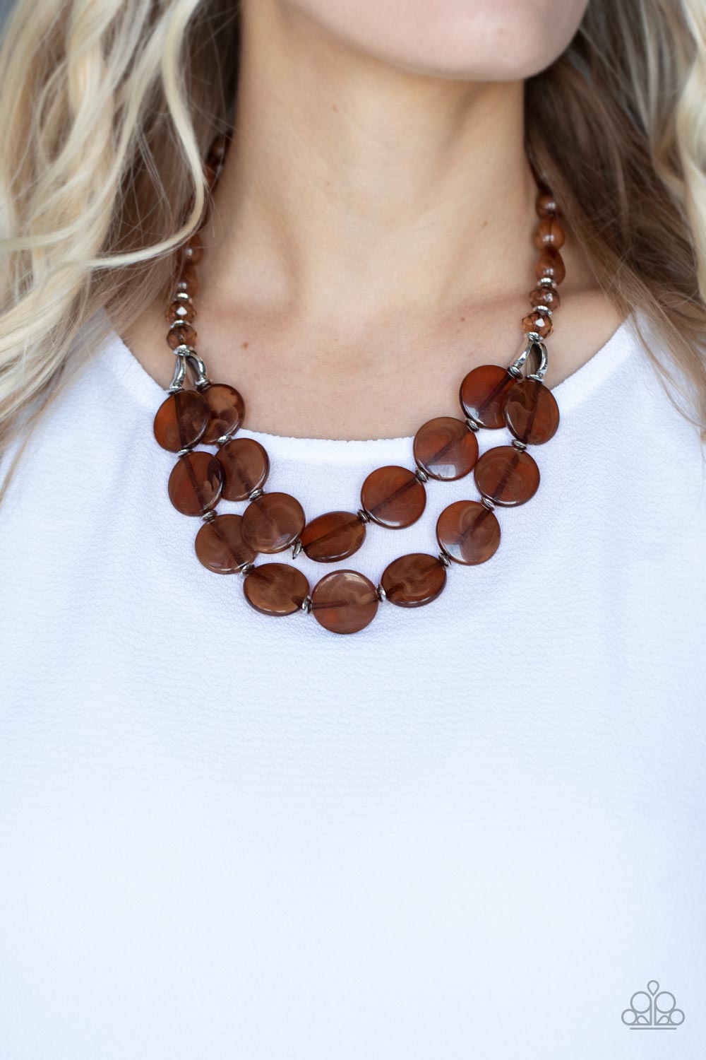 Paparazzi Necklaces - Beach Day Demure - Brown