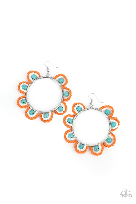 Paparazzi Earrings - Groovy Gardens - Blue