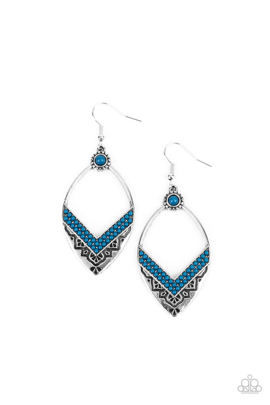 Paparazzi Earrings - Indigenous Intentions - Blue
