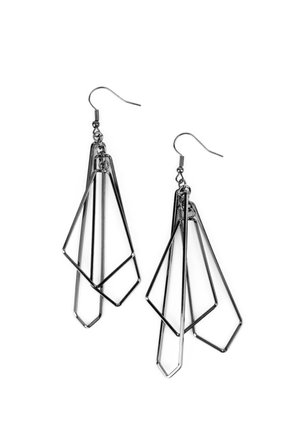 Paparazzi Earrings - Shape Shifting Shimmer - Black