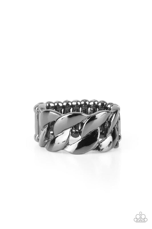 Paparazzi Rings - Industrial Insider - Black