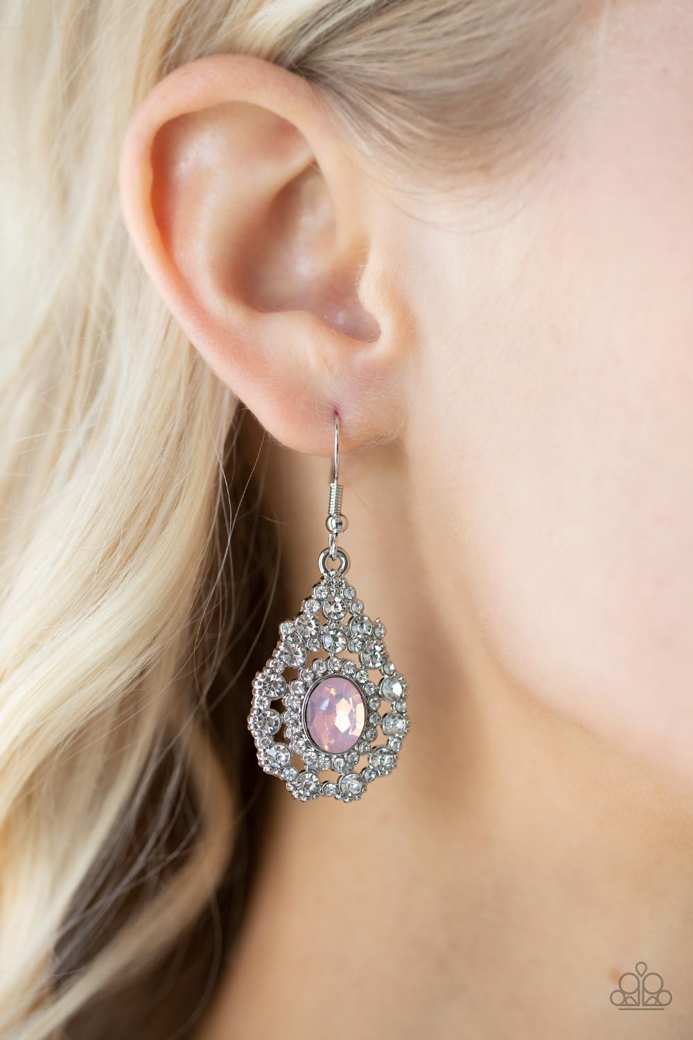 Paparazzi Earrings - Celestial Charmer - Pink