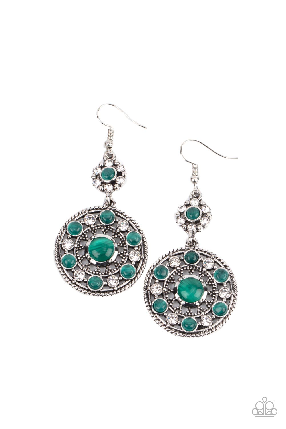 Paparazzi Earrings - Party at My PALACE - Green