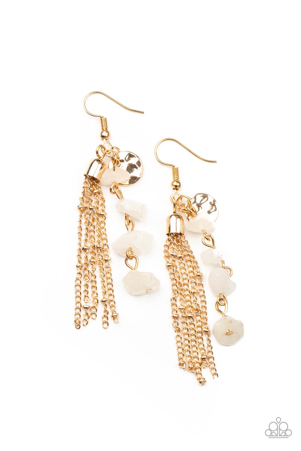 Paparazzi Earrings - Stone Sensation - Gold