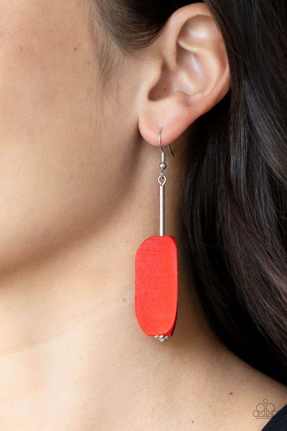 Paparazzi Earrings - Tamarack Trail - Red