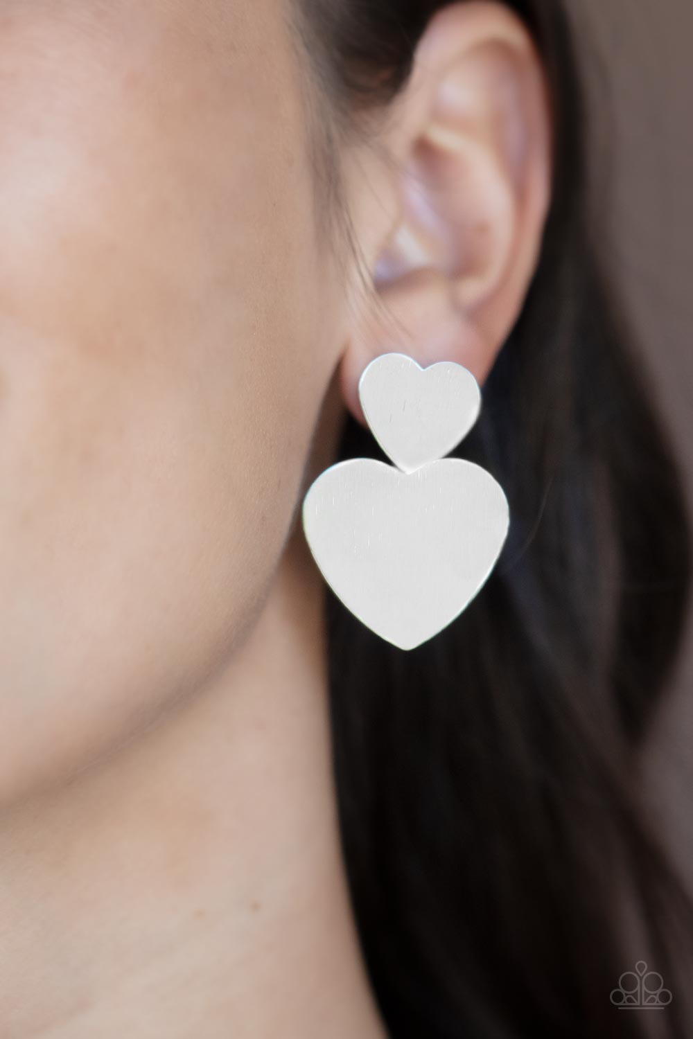 Paparazzi Earrings - Heart-Racing Refinement - Silver